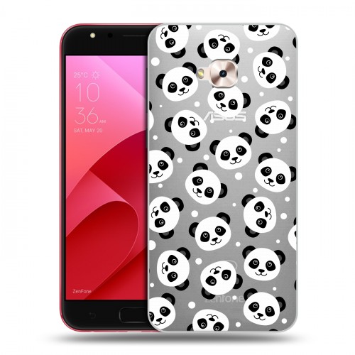 Полупрозрачный дизайнерский пластиковый чехол для ASUS ZenFone 4 Selfie Pro Панды