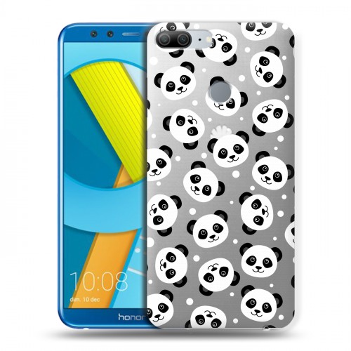 Полупрозрачный дизайнерский пластиковый чехол для Huawei Honor 9 Lite Панды