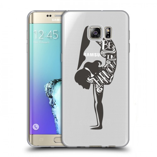 Полупрозрачный дизайнерский пластиковый чехол для Samsung Galaxy S6 Edge Plus Креативные слова