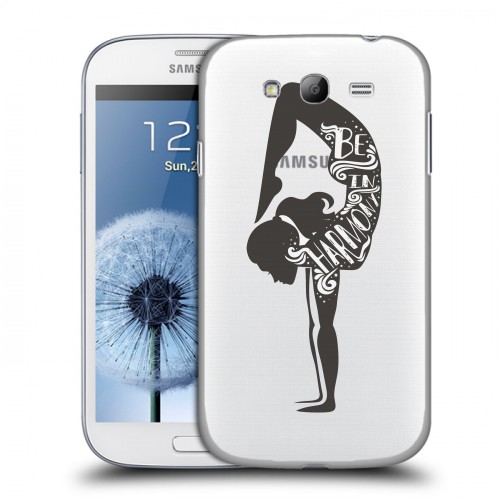 Полупрозрачный дизайнерский пластиковый чехол для Samsung Galaxy Grand Креативные слова
