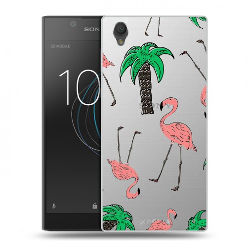 Полупрозрачный дизайнерский пластиковый чехол для Sony Xperia L1 Летние принты