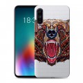 Полупрозрачный дизайнерский силиконовый чехол для Meizu 16T Животный арт 4