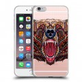 Полупрозрачный дизайнерский силиконовый чехол для Iphone 6 Plus/6s Plus Животный арт 4