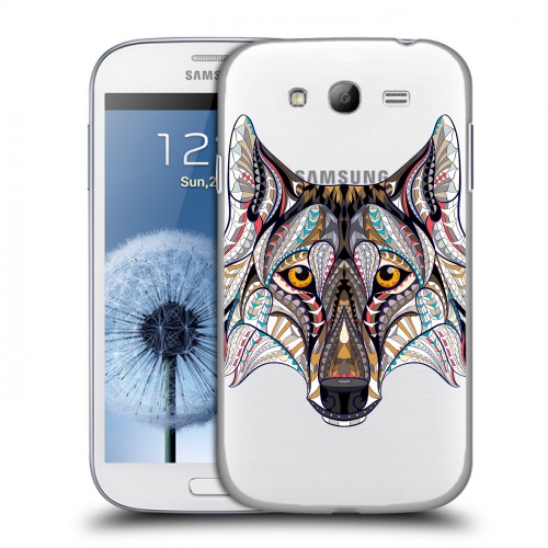 Полупрозрачный дизайнерский пластиковый чехол для Samsung Galaxy Grand Животный арт 4