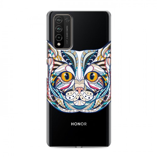 Полупрозрачный дизайнерский пластиковый чехол для Huawei Honor 10X Lite Животный арт 4