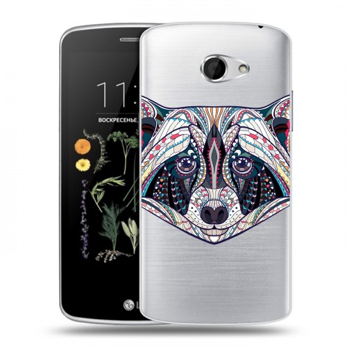 Полупрозрачный дизайнерский силиконовый чехол для LG K5 Животный арт 4