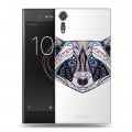 Полупрозрачный дизайнерский пластиковый чехол для Sony Xperia XZs Животный арт 4