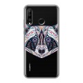 Полупрозрачный дизайнерский силиконовый чехол для Huawei P30 Lite Животный арт 4