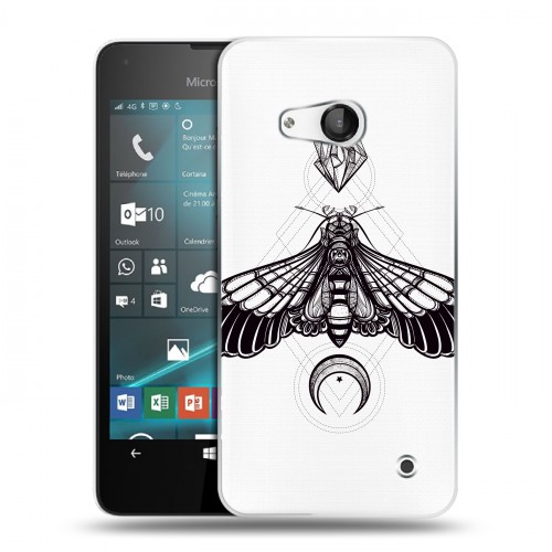 Полупрозрачный дизайнерский пластиковый чехол для Microsoft Lumia 550 Мистические знаки