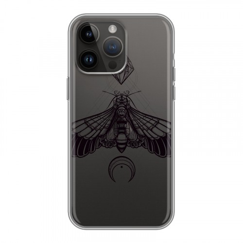Полупрозрачный дизайнерский пластиковый чехол для Iphone 14 Pro Max Мистические знаки