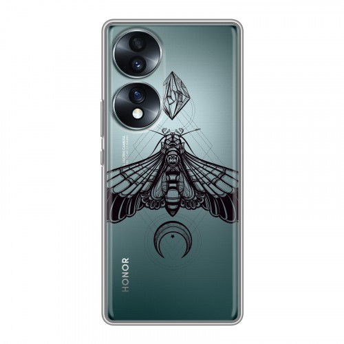 Полупрозрачный дизайнерский силиконовый чехол для Huawei Honor 70 Мистические знаки