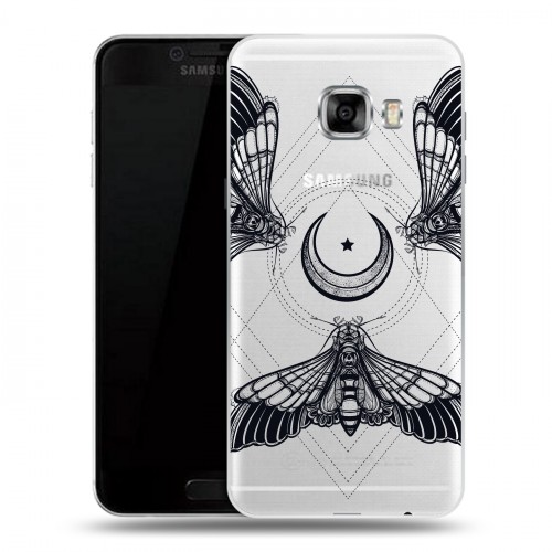 Полупрозрачный дизайнерский пластиковый чехол для Samsung Galaxy C5 Мистические знаки