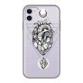 Полупрозрачный дизайнерский силиконовый чехол для Iphone 11 Мистические знаки