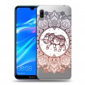 Полупрозрачный дизайнерский пластиковый чехол для Huawei Y6 (2019) Слон