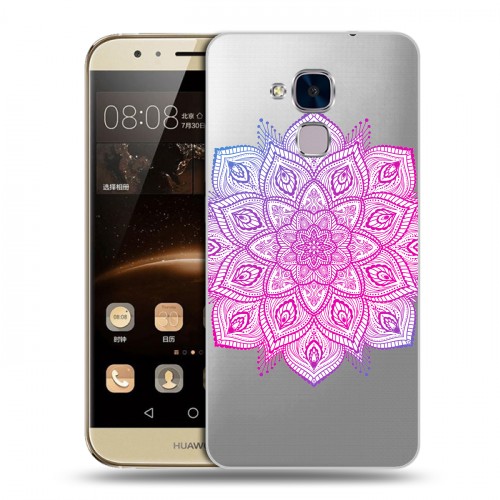Полупрозрачный дизайнерский пластиковый чехол для Huawei Honor 5C Прозрачные мандалы