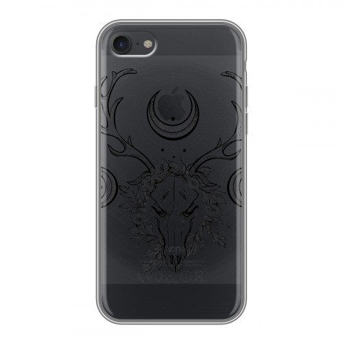 Полупрозрачный дизайнерский силиконовый чехол для Iphone 7 Мистические мандалы