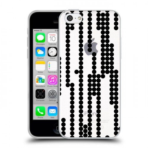 Полупрозрачный дизайнерский пластиковый чехол для Iphone 5c Геометрические паттерны