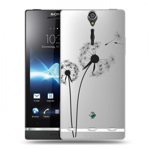 Полупрозрачный дизайнерский пластиковый чехол для Sony Xperia S Прозрачные принты