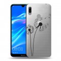 Полупрозрачный дизайнерский пластиковый чехол для Huawei Y6 (2019) Прозрачные принты