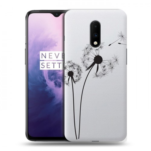 Полупрозрачный дизайнерский пластиковый чехол для OnePlus 7 Прозрачные принты