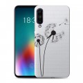 Полупрозрачный дизайнерский силиконовый чехол для Meizu 16T Прозрачные принты