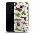Полупрозрачный дизайнерский пластиковый чехол для Samsung Galaxy C5 Стикеры к Дню Победы