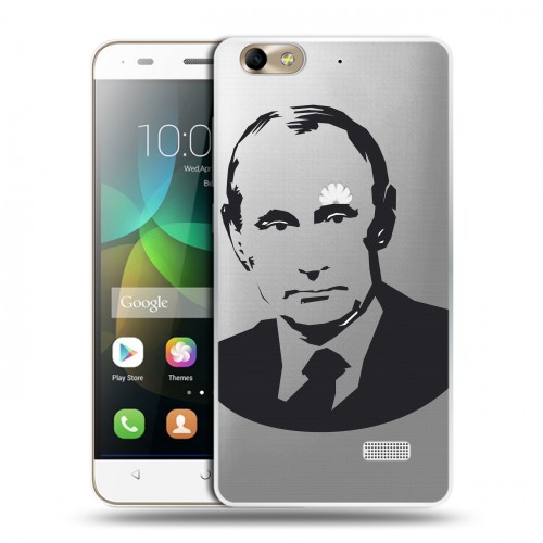 Полупрозрачный дизайнерский пластиковый чехол для Huawei Honor 4C В.В.Путин 