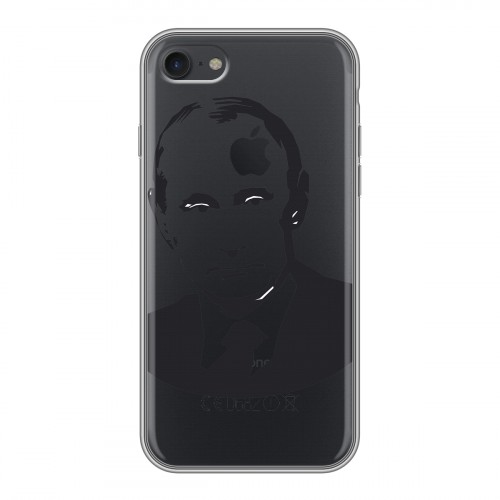 Полупрозрачный дизайнерский силиконовый чехол для Iphone 7 В.В.Путин 