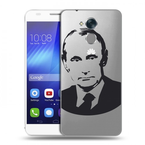 Полупрозрачный дизайнерский пластиковый чехол для Huawei Honor 6C В.В.Путин 