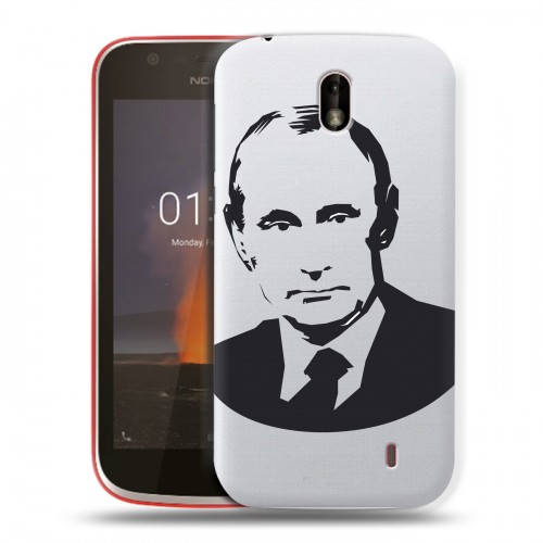 Полупрозрачный дизайнерский пластиковый чехол для Nokia 1 В.В.Путин 