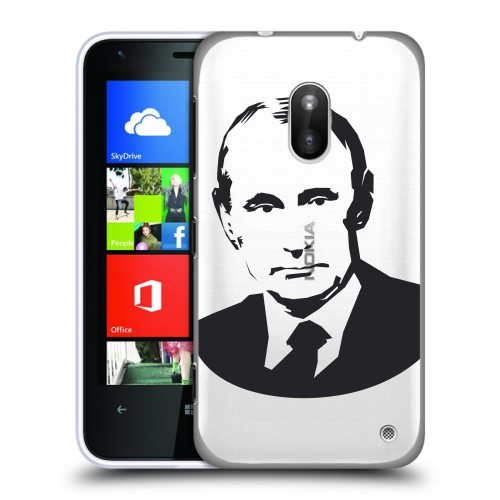 Полупрозрачный дизайнерский пластиковый чехол для Nokia Lumia 620 В.В.Путин 