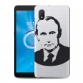 Полупрозрачный дизайнерский пластиковый чехол для Alcatel 1B (2020) В.В.Путин 
