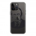 Полупрозрачный дизайнерский силиконовый с усиленными углами чехол для Iphone 14 Pro Max В.В.Путин 