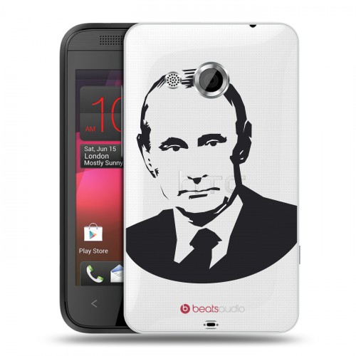 Полупрозрачный дизайнерский пластиковый чехол для HTC Desire 200 В.В.Путин 