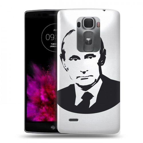 Полупрозрачный дизайнерский пластиковый чехол для LG G Flex 2 В.В.Путин 