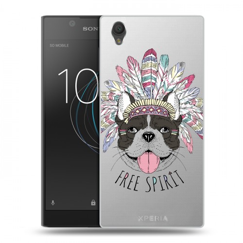 Полупрозрачный дизайнерский пластиковый чехол для Sony Xperia L1 Собаки 