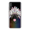 Полупрозрачный дизайнерский силиконовый чехол для Huawei Y8p Собаки 