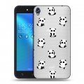 Полупрозрачный дизайнерский пластиковый чехол для Asus ZenFone Live Прозрачные панды 