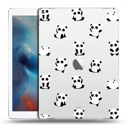 Полупрозрачный дизайнерский пластиковый чехол для Ipad Pro Прозрачные панды 