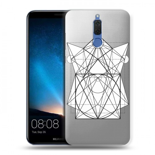 Полупрозрачный дизайнерский силиконовый чехол для Huawei Nova 2i Прозрачные мандалы