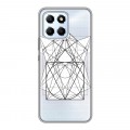 Полупрозрачный дизайнерский пластиковый чехол для Huawei Honor X6 Прозрачные мандалы