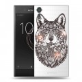 Полупрозрачный дизайнерский пластиковый чехол для Sony Xperia XZs Волки 