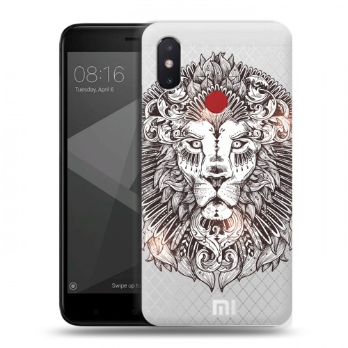 Полупрозрачный дизайнерский пластиковый чехол для Xiaomi Mi8 SE Львы