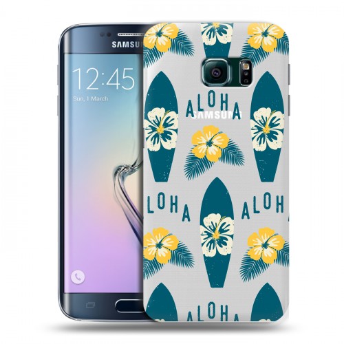 Полупрозрачный дизайнерский пластиковый чехол для Samsung Galaxy S6 Edge Философия серфинга