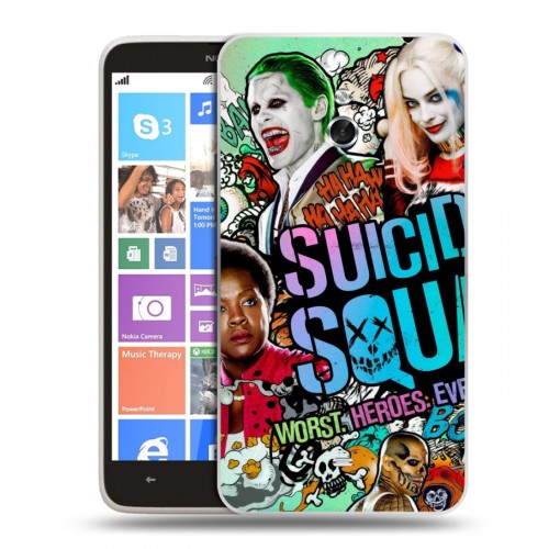 Дизайнерский пластиковый чехол для Nokia Lumia 1320 Отряд самоубийц