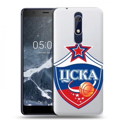 Полупрозрачный дизайнерский пластиковый чехол для Nokia 5.1