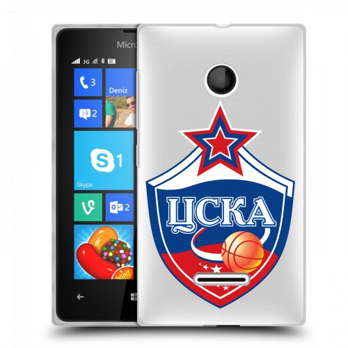 Полупрозрачный дизайнерский пластиковый чехол для Microsoft Lumia 435