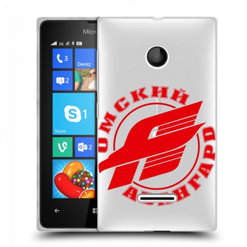 Полупрозрачный дизайнерский пластиковый чехол для Microsoft Lumia 435