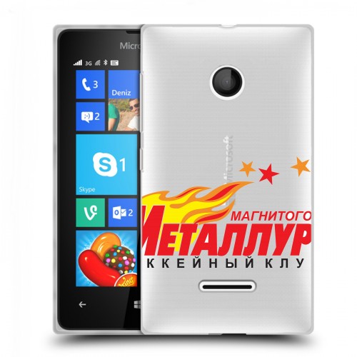 Полупрозрачный дизайнерский пластиковый чехол для Microsoft Lumia 435