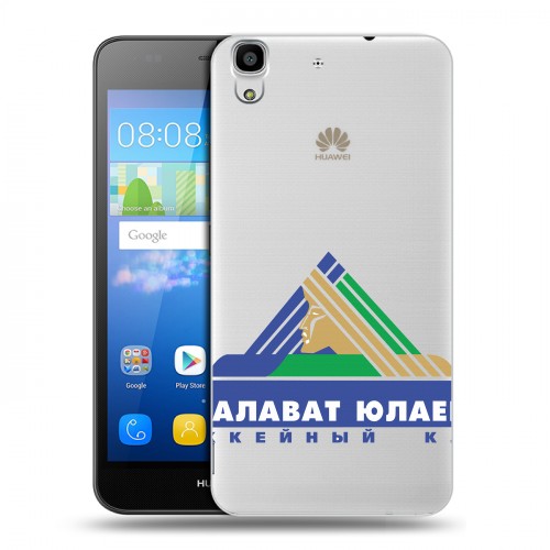 Полупрозрачный дизайнерский пластиковый чехол для Huawei Y6